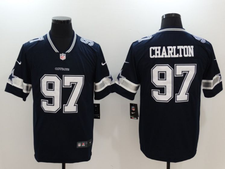 Men Dallas Cowboys 97 Taco Charlton Blue Nike Vapor Untouchable Limited NFL Jerseys